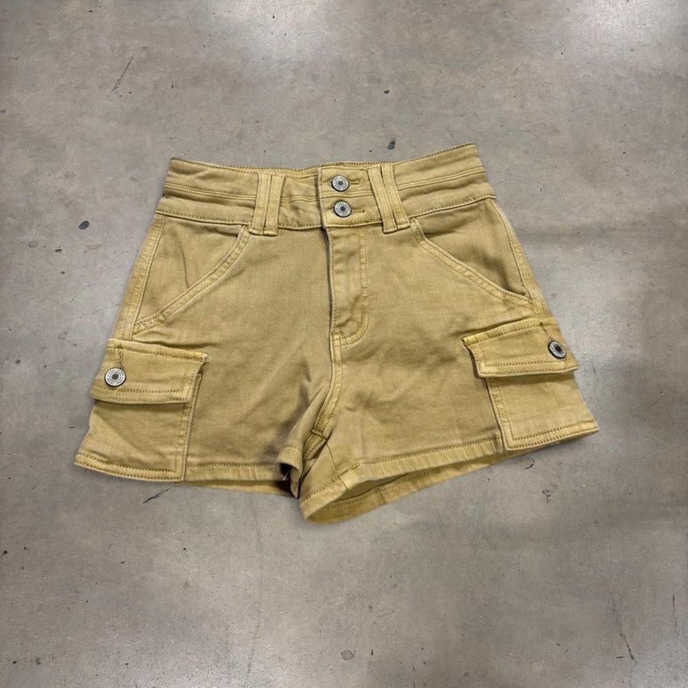 Vervet Los Angeles Khaki Brown Cargo Shorts Womens XS High Waisted Y2K Utility